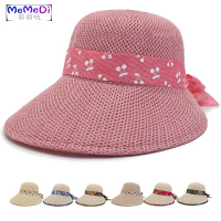 春夏季遮阳女帽 色大沿针织防晒帽太阳帽中老年女帽妈妈帽帽