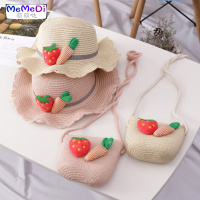 儿童帽女夏防晒亲帽沙滩帽女童大檐遮阳帽太阳帽宝宝帽包包