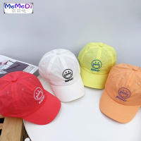 儿童薄款鸭舌帽夏季幼儿笑脸棒球帽潮帽遮阳帽女男童新款韩版帽