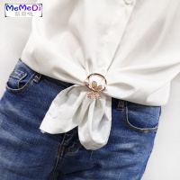 高档角打结夹扣韩版胸针女别针固定服创意百搭装饰下摆丝巾扣