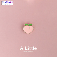 A Little迷你桃胸针可系领口男女金属别针学生包包装饰品