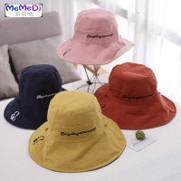 儿童大帽檐遮阳帽夏亲子防晒太阳帽薄渔夫帽女宝宝春天帽子盆帽潮