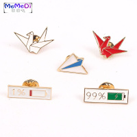 千纸鹤胸针男女可系个性情侣量徽章扣领口包包饰品