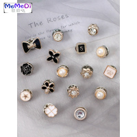 ins潮个性珍珠胸针高档可系女防走光扣领口别针固定服扣针