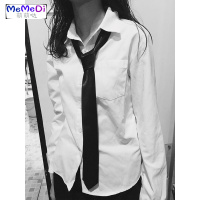 女士衬衫领带帅气装饰复古黑色学风系可领带女手打款