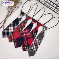 亏本 红色格儿童棉布学生领带 JK校服男女TR面料短款领带