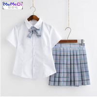 大码日韩系班服水手服学生校服套装学院风男女白衬衫格子裙jk制服