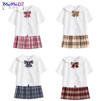 札幌襟白无本日系正版jk制服格裙夏基础款百褶裙女学生套装水手服