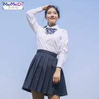 日系jk制服白衬衫宽松高中校服女中学韩版毕业班服学院风大码套装