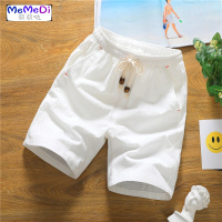 短裤男裤五分夏天休闲棉麻修身潮流亚麻大裤衩夏季男士沙滩裤薄