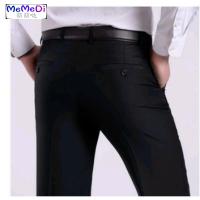 夏秋季男士西裤修身商务休闲直筒中青年职业装西服正装薄款长裤