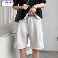休闲直筒西装短裤男士夏季ins青少年薄款五分阔腿裤外穿西裤