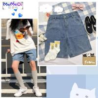 [猫]夏chic复古港风街头百搭韩版直筒宽松牛仔五分裤女