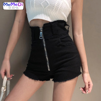 黑色牛仔超短裤流行女装2020年夏季新款宽松超高腰拉链显瘦热裤