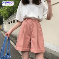 2020夏韩版新款牛仔阔腿短裤女高腰显瘦裤子宽松直筒五分裤ins潮