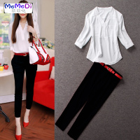 风时尚套装女2020新款OL职业装气质女神范两件套洋气减龄裤装