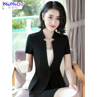 职业西装套装女2020夏季时尚短袖正装西服酒店前台工作服职业套裙