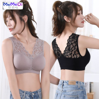 蕾丝性感美背文胸内女无钢圈小胸加厚聚拢调整型胸罩抹胸式背心