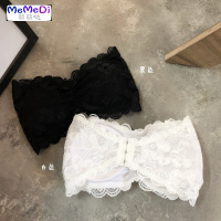白色蕾丝抹胸聚拢裹胸式文胸小胸无肩带内美背内搭打底背心女装