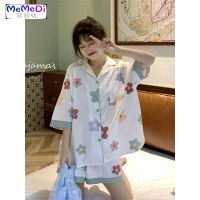 夏天宽松家居服套装女夏季2020新款短袖睡女夏ins风两件套