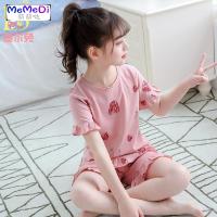 童装夏装儿童睡女童家居服 棉短袖宝宝薄款女孩空调服套装夏季