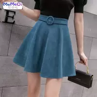 2020春季女装新款学院风高腰A字伞裙半身裙女百搭防走光蓬蓬短裙