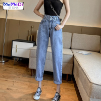 直筒高腰牛仔裤女2020年春夏季新款韩版百搭显瘦显高九分老爹裤潮
