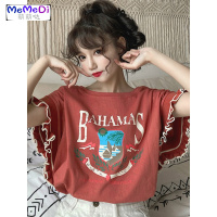 大码荷叶边短袖T恤女春夏季女装2020新款宽松韩版上服ins超火潮