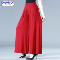 女装阔腿裤夏季高腰垂感妈妈裙裤宽松大码显瘦长裤松紧腰广场舞裤