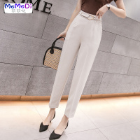 烟管裤女2020春夏新款西装裤修身外穿九分裤高腰外穿时尚小脚裤子