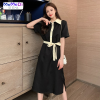 裙仙女超仙森系2020新款法式显瘦遮肚裙桔梗裙初恋裙气质连裙