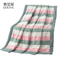 歌爱妮家纺2020夏季日式水洗棉空调被夏凉被可机洗夏被简约条纹单双人夏天薄被子