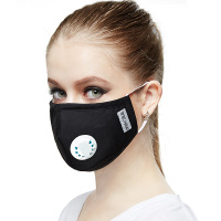 伊藤の良品防雾霾口罩(袋装) 带呼气阀 成人均码（酷黑两只装）