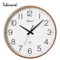 天王星(Telesonic)电波钟表客厅挂钟家用时尚时钟挂墙轻奢大气挂表智能自动对时