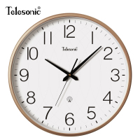 天王星(Telesonic)电波钟表客厅挂钟家用时尚时钟挂墙轻奢大气挂表智能自动对时