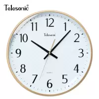 TELESONIC/天王星时钟大气居家挂钟餐厅创意挂表北欧现代简约石英钟表圆形客厅表