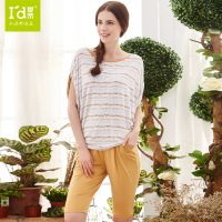 爱帝女士冰爽柔肤睡衣棉莫代尔丝滑宽松居家服套装