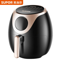 苏泊尔 (SUPOR空气炸锅家用智能无油)烟3.5L大容量电炸锅低脂不沾易清洗煎炸锅薯条机 黑色KD35D71