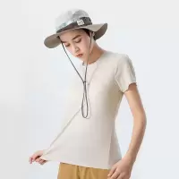凯乐石新款户外运动速干T恤女圆领短袖快干上衣纯色百搭运动健身T