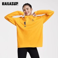 凯乐石 棉感长袖衫 男(中性)款高领长袖印花棉T恤
