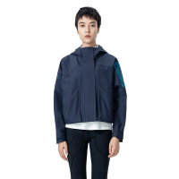 凯乐石2022新款休闲冲锋衣女春秋时尚短款蝙蝠袖防水风衣外套蓝冰