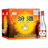 山西汾酒 玻汾酒42度 红盖汾475mL*12瓶装纯粮食白酒