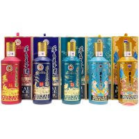 贵州茅台王子酒鸡狗猪鼠牛生肖纪念酒53度500ml*5瓶装组合酱香型