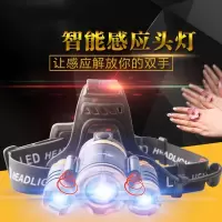 头灯户外钓鱼灯照明强光可充电式智能感应夜钓远射LED头戴式电筒超亮防水黄光蓝光紫光照蝎子闪电客
