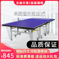 乒乓球桌闪电客家用可折叠兵乓球桌室内标准可移动式乒乓球台案子