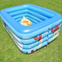 儿童游泳池闪电客家用充气加厚可折叠水池小孩宝宝浴缸家庭婴幼儿洗澡桶