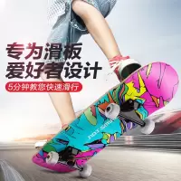 滑板向向锦鲤初学者成人男女生青少年双翘儿童10四轮滑板车6一12岁