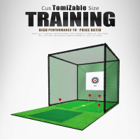 高尔夫球练习网闪电客挥杆打击笼球网室内练习器材配推杆果岭套装