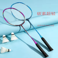 羽毛球拍向向锦鲤双拍全碳素专业级套装进攻耐用型成人