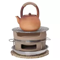 炭火围炉闪电客煮茶家用室内烤茶罐罐茶煮茶器碳炉煮茶壶烧烤炭炉小泥炉